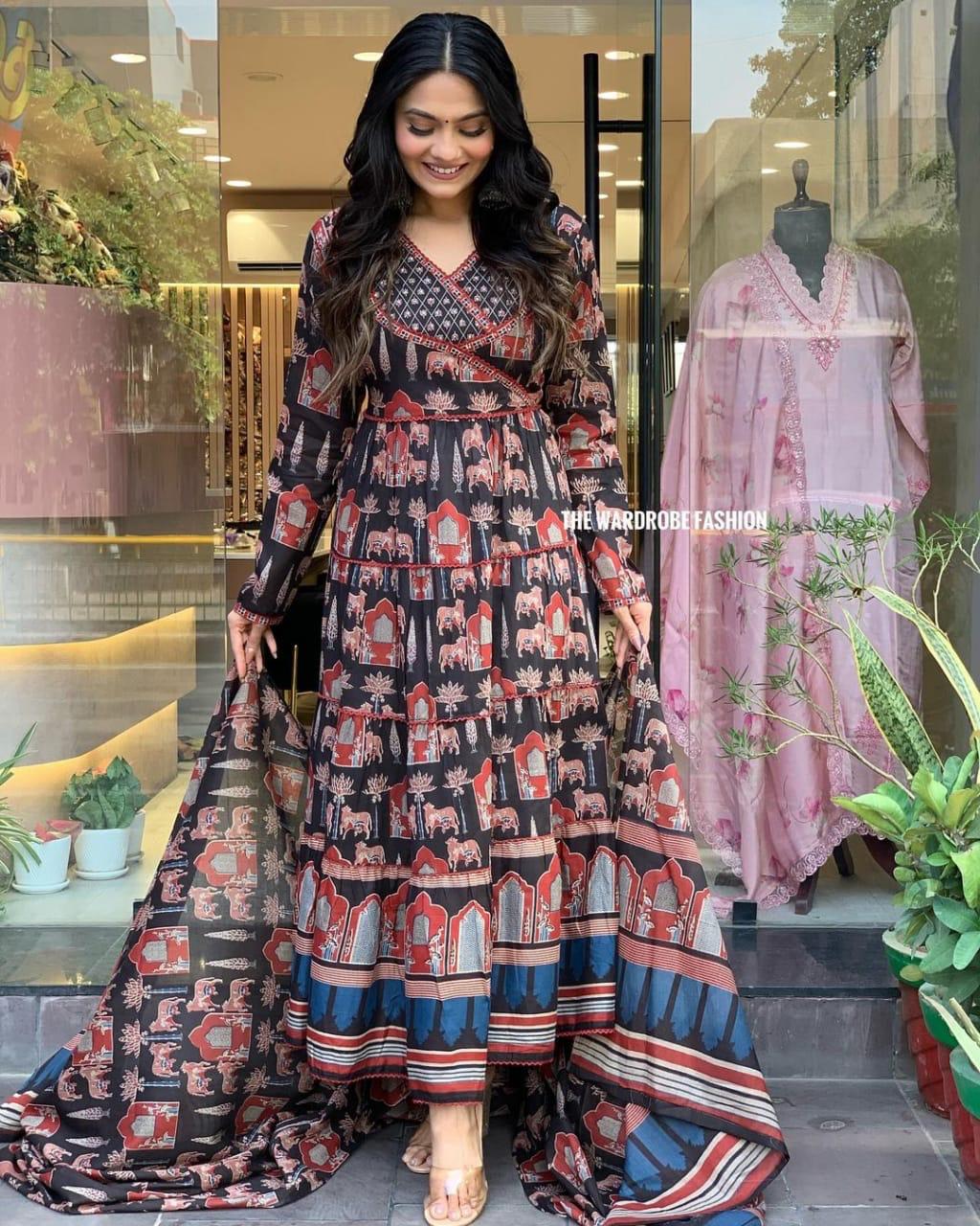 Anarkali Suit with Angrakha style