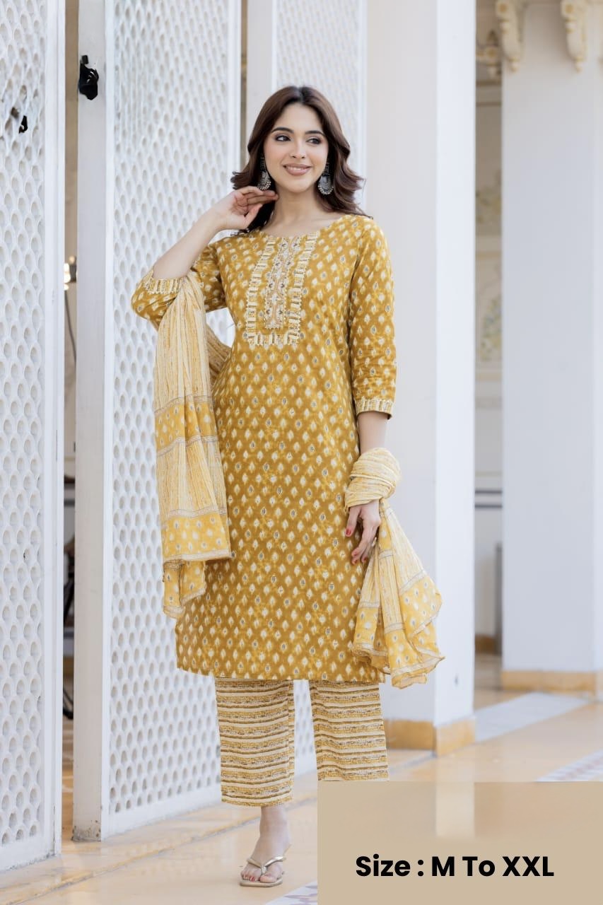 Cotton 3 pcs set - Yellow 
